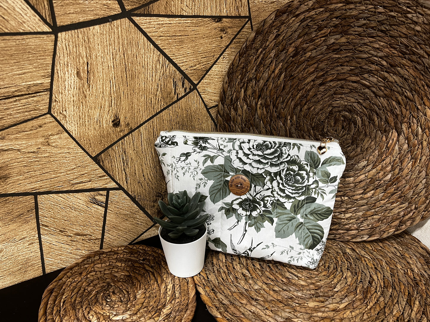Pochette à maquillage matelassée