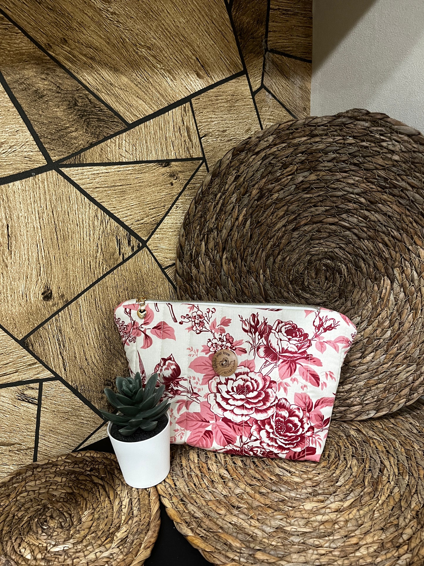 Pochette à maquillage matelassée