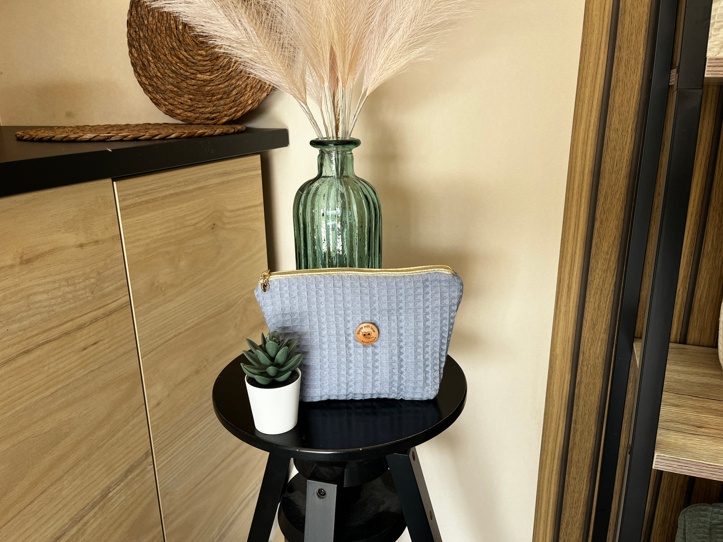 Pochette à maquillage matelassée